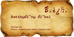 Batthyány Ábel névjegykártya