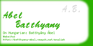 abel batthyany business card