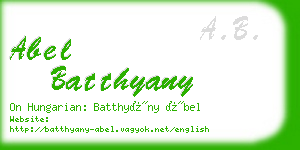 abel batthyany business card